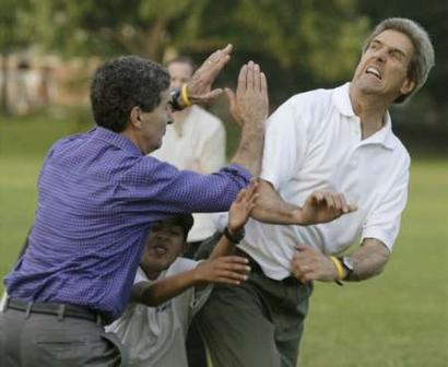 Unsuspecting Passer-by Struck by Ball, Rendered Senseless